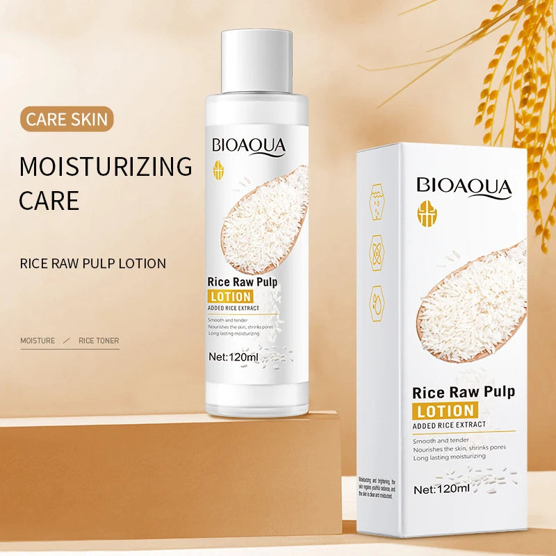 BIOAQUA Whtie Rice Face Lotion Whitening Moisturizing Anti Wrinkles Anti Wrinkles Anti-Aging  Facial Serum Essence Skin Care