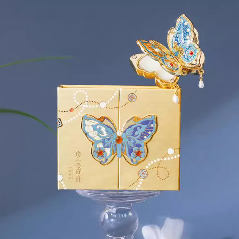 Forbidden City Butterfly Fragrance Balm (Solid) - Museum Cultural and Creative Product Ideal Gift for Weddings Birthdays