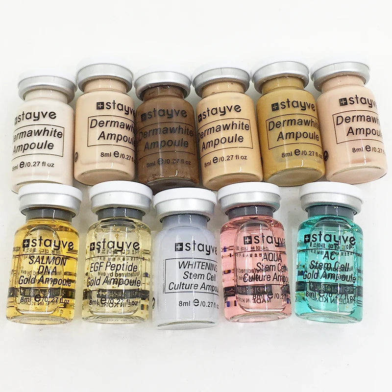 Korea Stayve 8ml Face BB Cream Glow Salmon DNA Mix Serum Kit Whitening Moisturizing Essence Beauty Skin Care