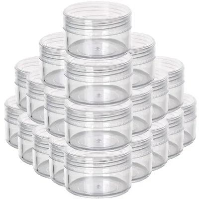20Pcs 2g 3g 5g 10g 15g 20g Portable Plastic Cosmetic Empty Jars Clear Bottles Eyeshadow Makeup Cream Lip Balm Container Pots