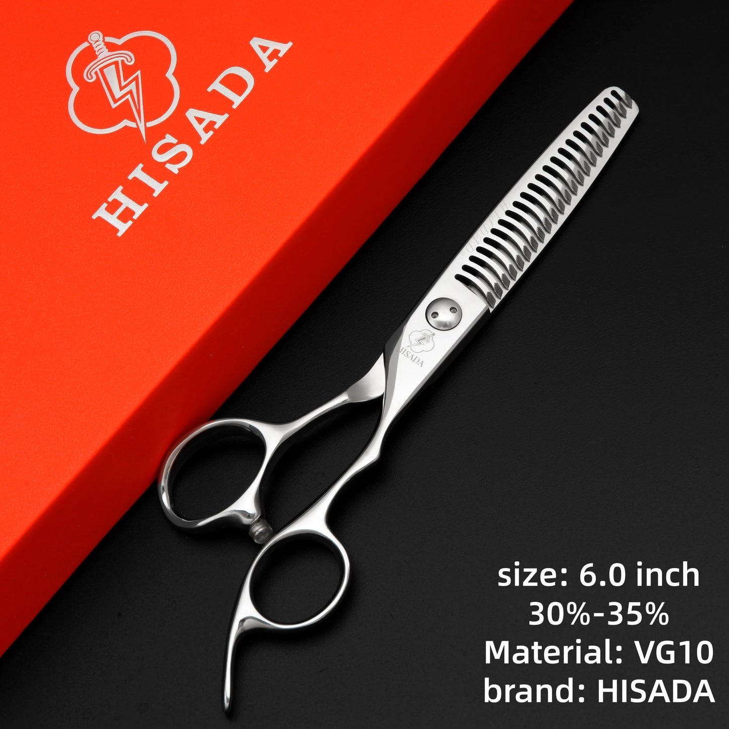 HISADA professional barber scissors Japanese handmade VG10 material scissors 6.0/6.5/7.0 inch hairdressing scissors