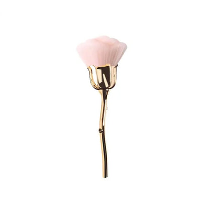 Rose-shaped Manicure With Nail Brush Art Brush Nail Accessories Tool Popular Round Makeup Polishing Dust Removal Brush