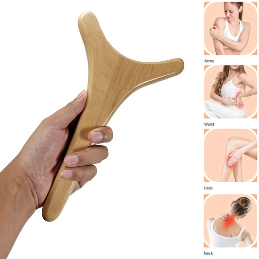 1PCS Wood Therapy Massage Tool Wooden Lymphatic Drainage Massager Body Sculpting Tools for Maderoterapy,Gua Sha,Muscle Release