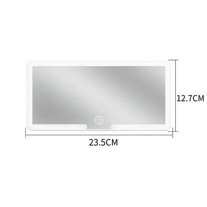 Car Interior Makeup Mirrors Sun Visor Plate LED Mirror for Girls Women Rechargeable Fill Light Universal Vanity Mirror