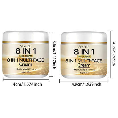 SEYHZE 8-in-1 Multi-Effect Moisturizing Tightening Cream with Ceramides Collagen Niacinamide Retinol Vitamin C Brightening Firmi