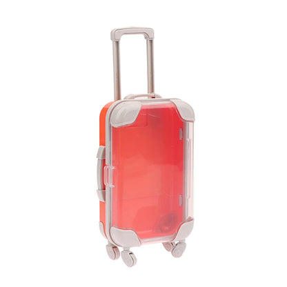 1Pc Simulation Mini Trolley Cases False Eyelashes Makeup Carrying Suitcase ABS Small Toiletry Box Women Travel Gift Box