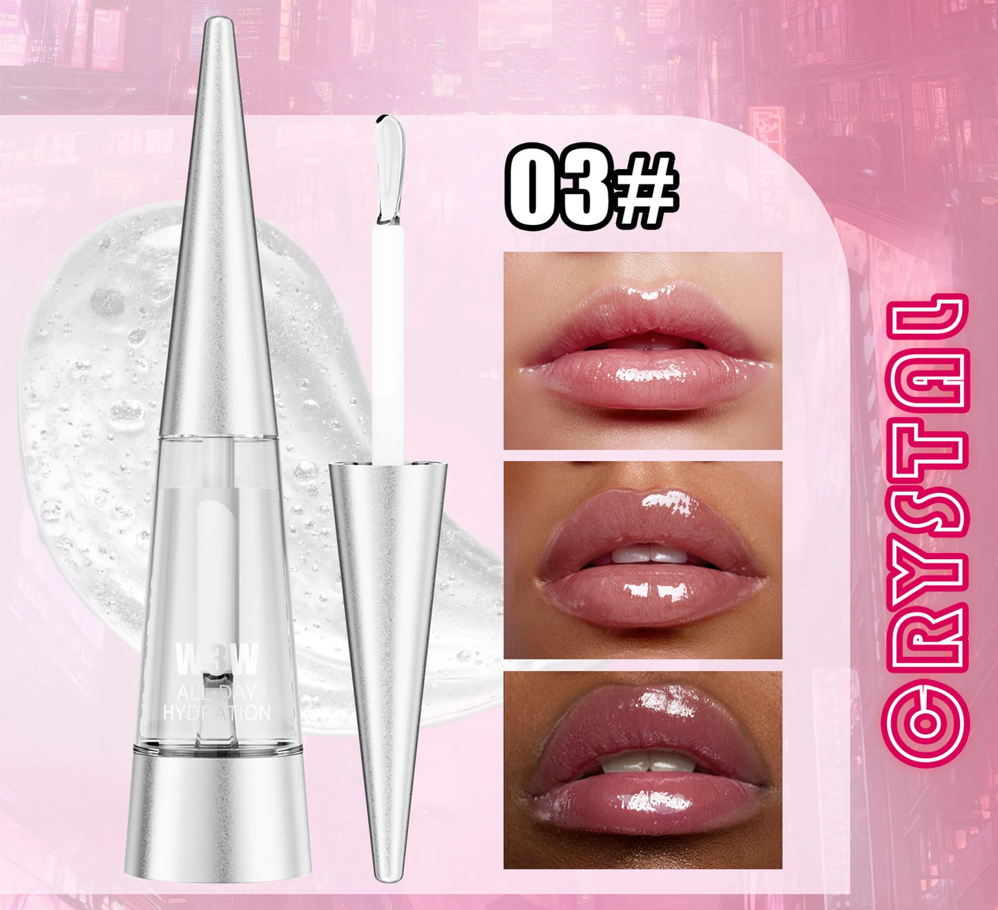 Lip Plumper, Moisturizing, Transparent, Lip Gloss, Stocking Stuffers, Fragrance-free, Korean Cosmetics