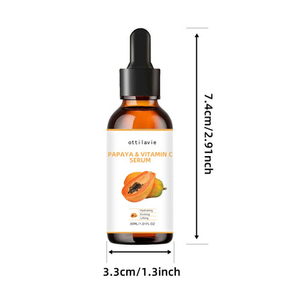 Ottilavie Papaya Vitamin C Essence is suitable for all skin types, unisex, and can be used on the face, neck, and body.