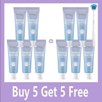 50ml Tongue Cleaning Gel Set,For Bad Breath Long Lasting-Freshness Mouth Odor-Eliminators,Tongue Cleaning Paste For Home