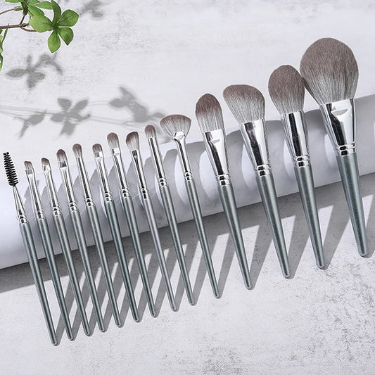 14Pcs Soft Cosmetic Makeup Brush Set Eyeshadow Eyebrow Highlight Lip Brushes Multifunctional For Face Eye Makeup Beginner Tools