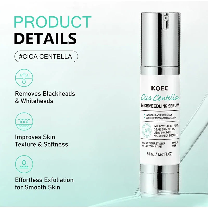 Korean Centella Asiatica Extract Soothes Moisturize Soft Firm Brighten Repair Skin Facial Collagen Microneedle Essence Lotion