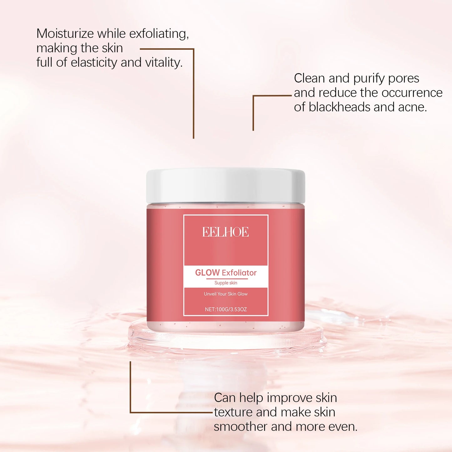 Facial Brightening Scrub - A Gentle Facial Scrub for Exfoliating, Cleansing, Leaving Skin Smooth and Restoring Its Radiance