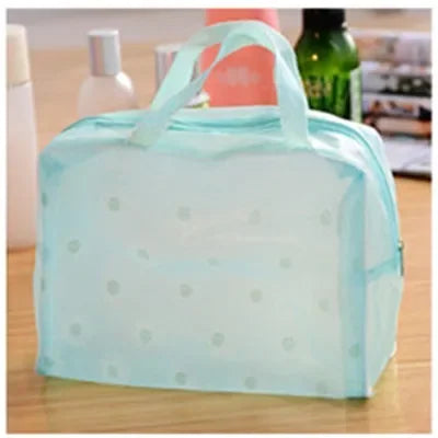Translucent Handbag Organizer Makeup Travel Cosmetic Bag Waterproof PVC Toiletry Kits Bathroom Storage Wash Bag Daisy Handbag