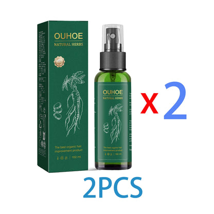 Ouhoe Ginseng Hair Growth Serum 100ml Nourish Scalp Bioactive Formula Promote Hair Regrowth Reduce Hair Fall Strengthen Roots