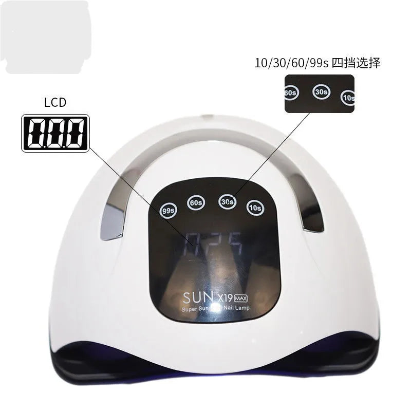 X19 Nail Drying Device - LED Ultraviolet Lamp - Professional Nail Art Accessories for Drying Nail Glue - Phototherapy for Nails