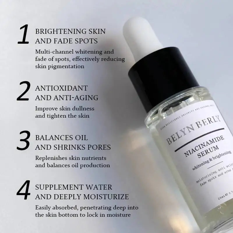 BELYN BERLY Niacinamide Serum for Face 3PCS Brighten Dark Spots Freckle Hyaluronic Acid Moisturizing Facial Serum Skin care