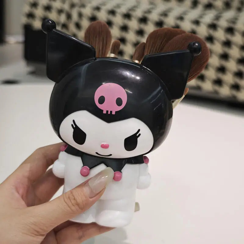 Anime Kuromi Hello Kitty Makeup Brush Storage Kawaii Pen Holder Desktop Storage Ornament Melody Student Pen Holder Storage Gift