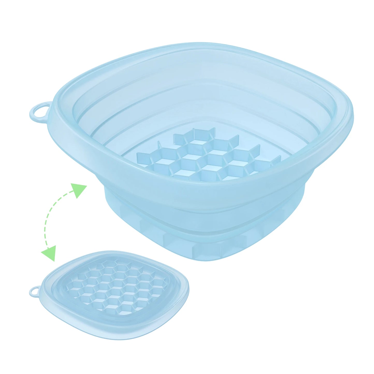 Portable Foldable Face Ice Bath Bowl for Facials Plunge Dipping Face Skincare Cold Compress Ice Therapy Wash Basin with Ice Tray