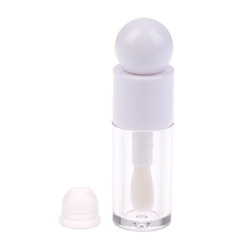 4ml Lip Gloss Tube Matte Transparent Thick Rod Large Brush Head Empty Bottle Lips Glaze Container Makeup Packaging Material