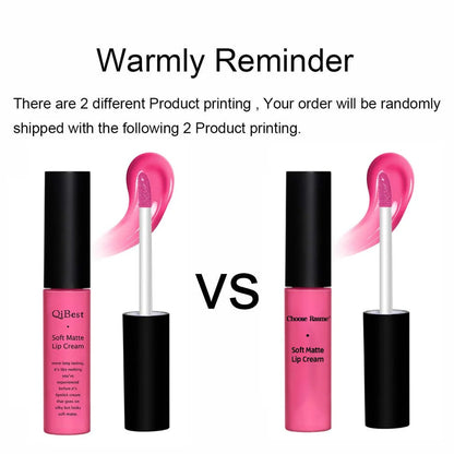 QIBEST Sexy Matte Velvet Liquid Lipstick Velvet Lip Gloss Tint Tube Matte Nude Pigment Red Black Makeup Cosmetics Lipsticks