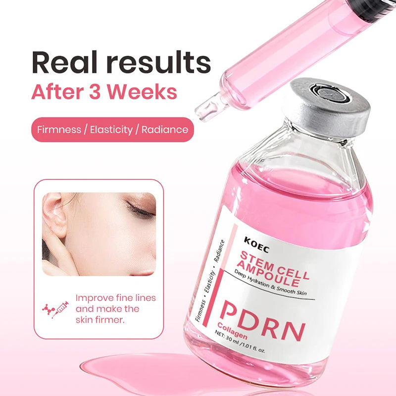 PDRN & Collagen Stem Cell Ampoule Deep Hydration Smooth Skin Enhance Skin Elasticity Nourishing Firming Facial Serum