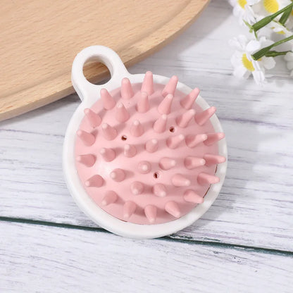 New crystal clear shampoo brush scalp massager hair growth shampoo brush silicone head massage brush home cleaning massage