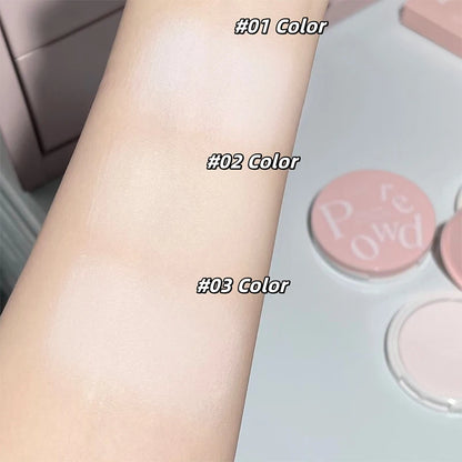 CACE Face Pressed Powder Soft Mist Setting Powder Three-color Pseudo-free Makeup Long Lasting Oil Control Waterproof Foundation