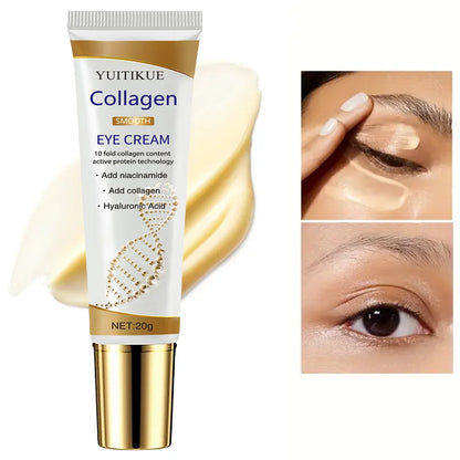 Collagen Eye Cream 20g - Smoothes Wrinkles & Firms, Fast Absorption Non-Greasy, with Niacinamide & Hyaluronic Acid