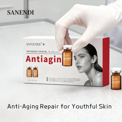 Sanendi Cocktail Serum for Facial Ampoule Hyaluronic Acid Dermapen Purifying Hydrating Skinbooster Korean Skincare Set 7ML*5Vial