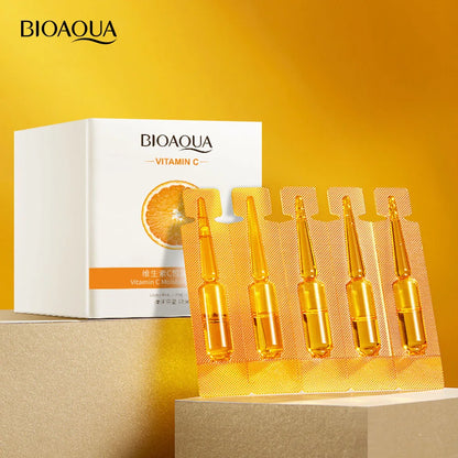 20pcs BIOAQUA Vitamin C Serum Moisturizing Refreshing Whitening Nourishing Anti-aging Face Essence Facial Skin Care Products