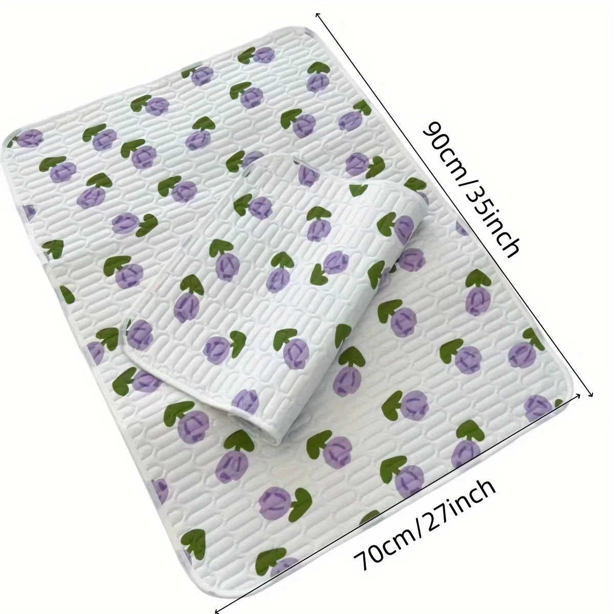 1pc Quilted Urinal Pad Bed Protector Anti Slip Reusable Mattress For Adult And Elderly