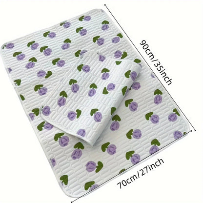 1pc Quilted Urinal Pad Bed Protector Anti Slip Reusable Mattress For Adult And Elderly