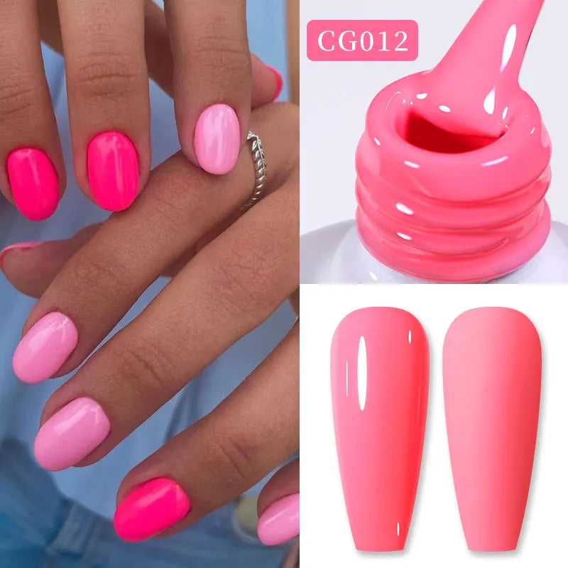 BORN PRETTY 10ml Nude Pink Gel Nail Polish Varnis Semi Permanent Nail Gel Varnish Soak Off UV Gel for Valentine's Day Gift Nails