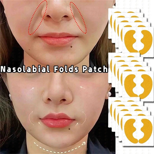 Nasolabial Folds Patch Contain Collagen Hyaluronic Acid Firming Skin Fade Fine Lines Deep Moisturizing Facial Mask Anti Wrinkle