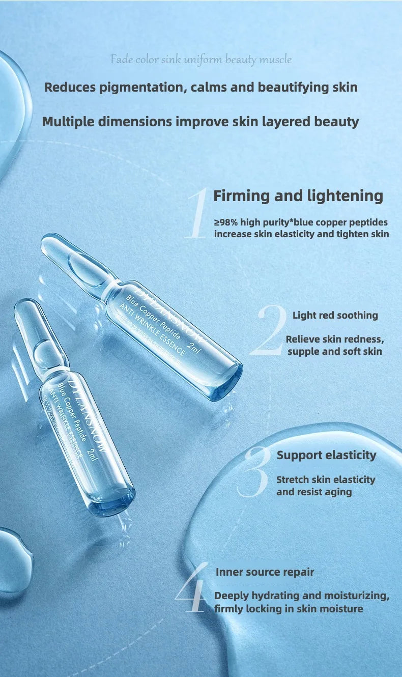 Blue copper peptide Anti-aging Essence Fade Fine Lines Facial Moisturizing brightning Anti Aging Firming Skin Care
