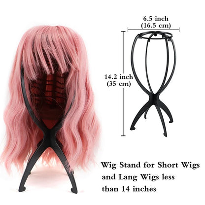 1pcs High Quality Wig Stand Multi-Purpose Use Hat Wig Hair Head Stand Foldable Flexible Plastic Wig Holder