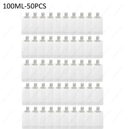 10-60pcs Refillable Packaging Bags Travel Essentials Lotion Cosmetics Shampoo Shower Gel Portable Bags Makeup Fluid Bottles
