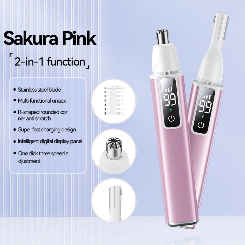 Electric Eyebrow Trimmer Type -c Charging Face Eyebrow Shaver Eye Brow Epilator Nose Hair Trimmer Security Painless Beauty