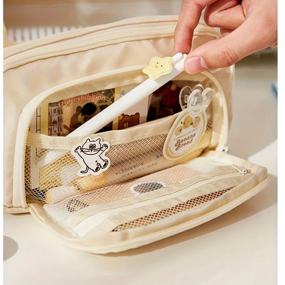 A Large-capacity Multi-layer Pencil Case, A Simple Multi-purpose Student Stationery Box And Makeup Storage Bag
