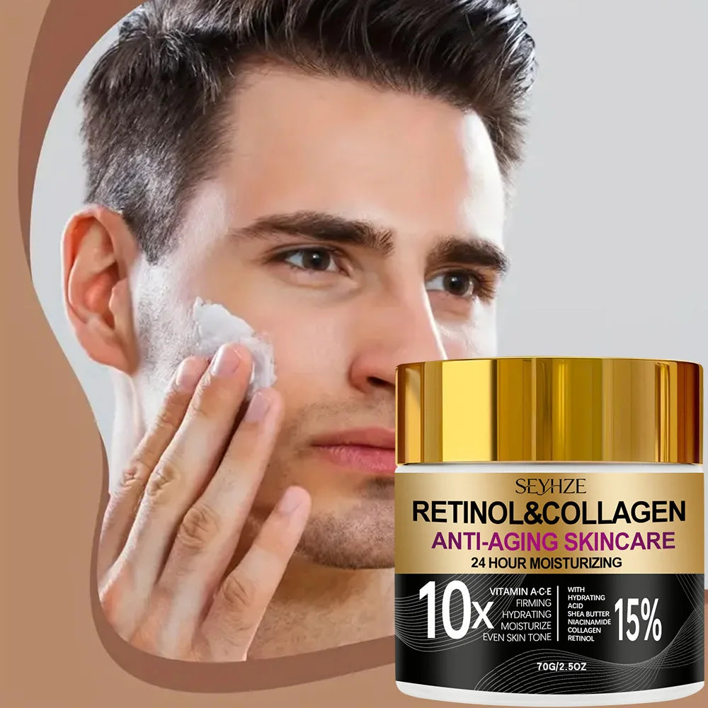 SEYHZE Retinol Collagen Moisturizing Day And Night Cream 15% Vitamin a B C E Shea Butter Hyaluronic Acid Niacinamide Plant Extra
