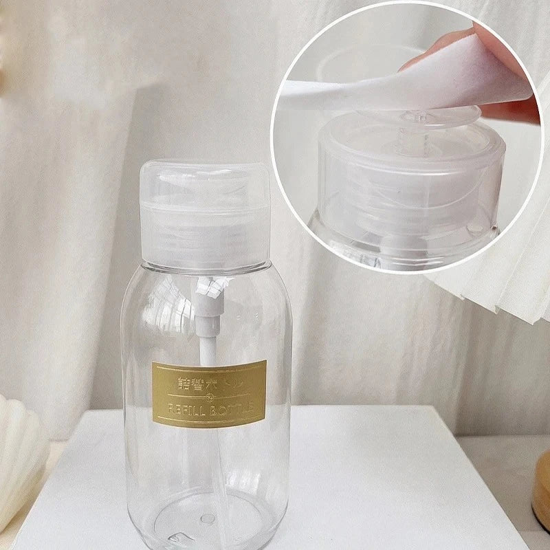 1pc 200-500ML Nail Refillable Bottles Empty Press Pump Dispenser Nail Art Polish Remover Cleaner Makeup Bottle Manicure Tool
