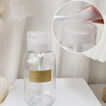 1pc 200-500ML Nail Refillable Bottles Empty Press Pump Dispenser Nail Art Polish Remover Cleaner Makeup Bottle Manicure Tool