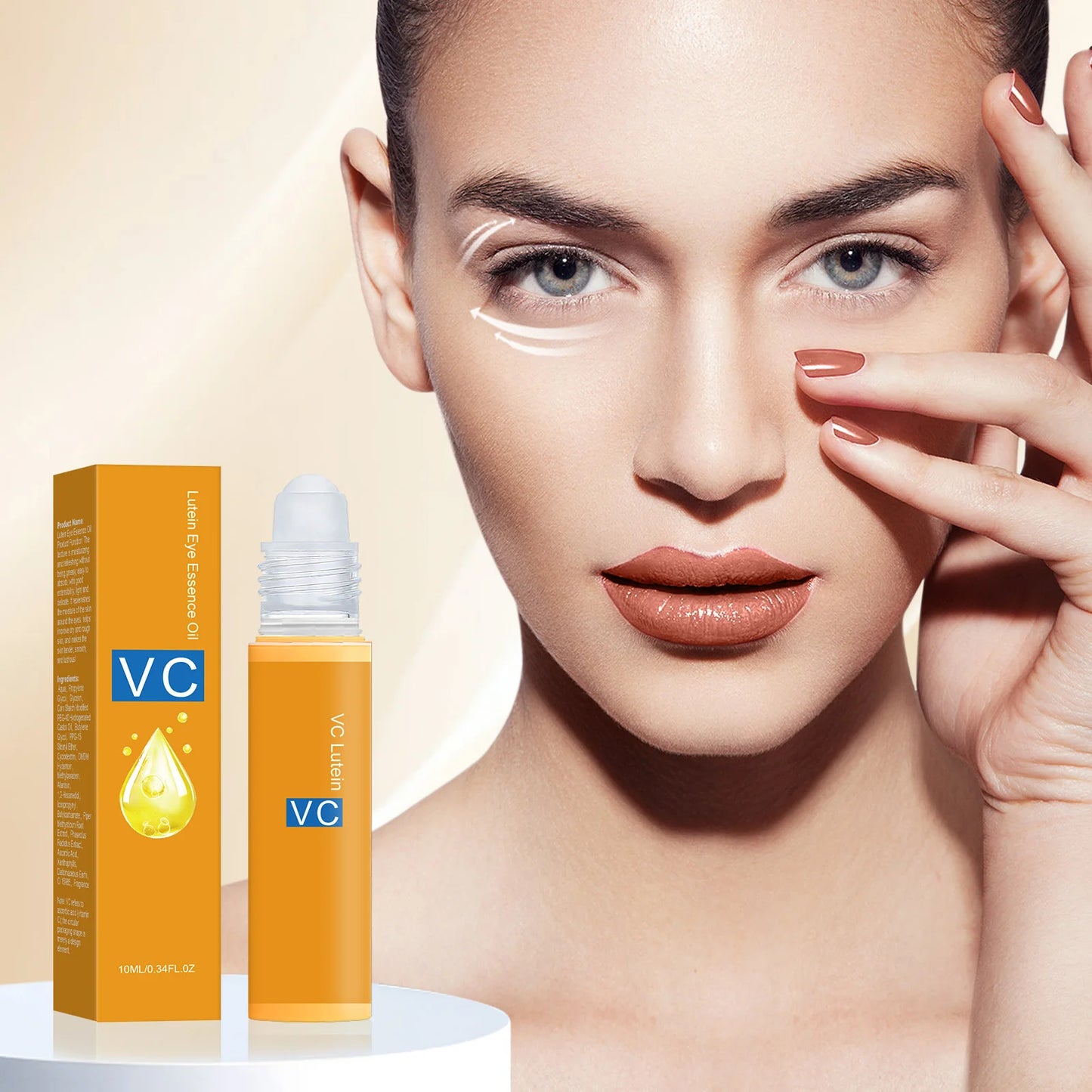 Vitamin C Eye Treatment Oil 10ml - Carotene formula moisturizes, firms & improves texture. Reduces under-eye dryness effectively
