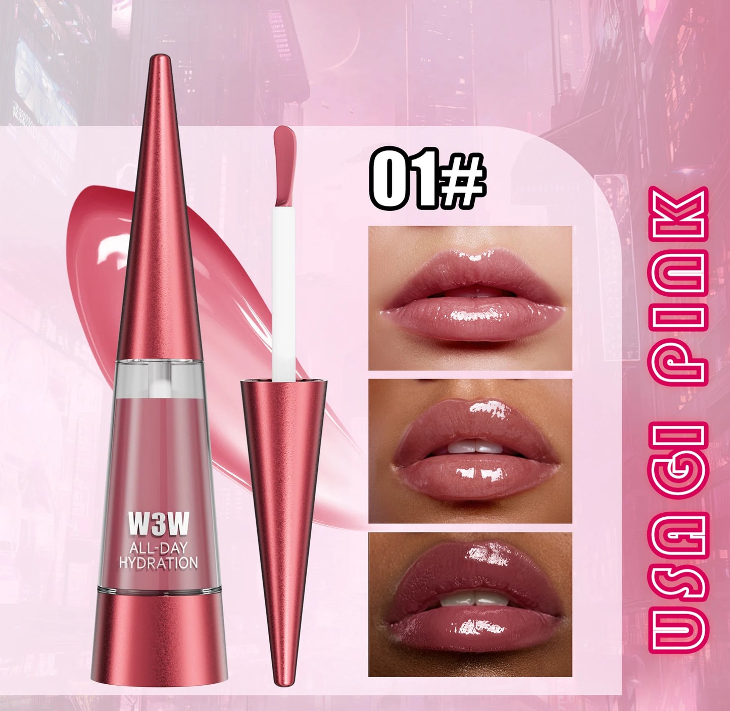 Lip Plumper, Moisturizing, Transparent, Lip Gloss, Stocking Stuffers, Fragrance-free, Korean Cosmetics