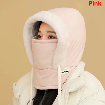 Unisex Down Cotton Women Men Balaclava Winter Hat Beanies Warmer Windproof Full Face Mask Caps Outdoor Bonnets Thickened Scarves