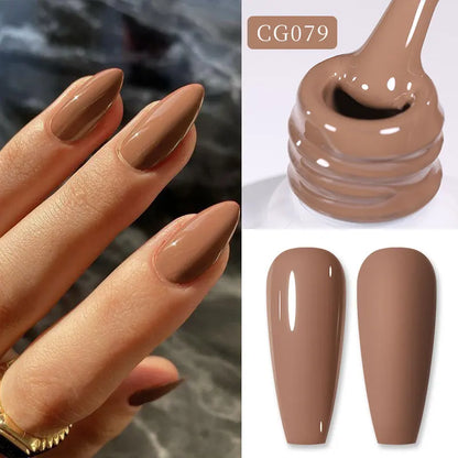 BORN PRETTY 10ml Nude Pink Gel Nail Polish Varnis Semi Permanent Nail Gel Varnish Soak Off UV Gel for Valentine's Day Gift Nails