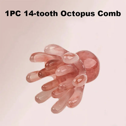 Octopus Massage Comb 8/14 Tooth Resin  Korean Hair Care Acupressure Stress Relief Anti-Hair Loss Portable Head Massager for Home