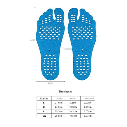 Beach Foot Pads Barefoot Adhesive Invisible Shoes Stick on Foot Pad Stickers Stick on Soles Anti-Slip Waterproof Foot Care Tool