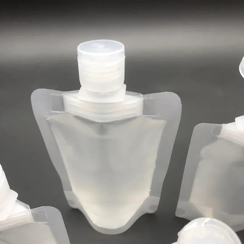 1/6pcs 30/50/100ml Lotion Dispenser Bag Travel Storage Bag Shampoo Liquid Cosmetics Storage Reusable Leak Proof Refillable Bag