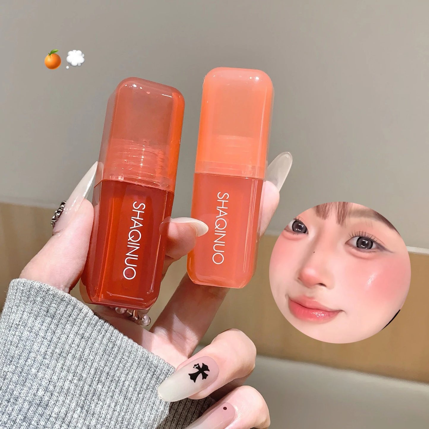 Monochrome Liquid Blusher Waterproof Moisturizing Highlight Beauty Purple Lip and Cheek Dual-use Matte Natural Rouge Face Makeup